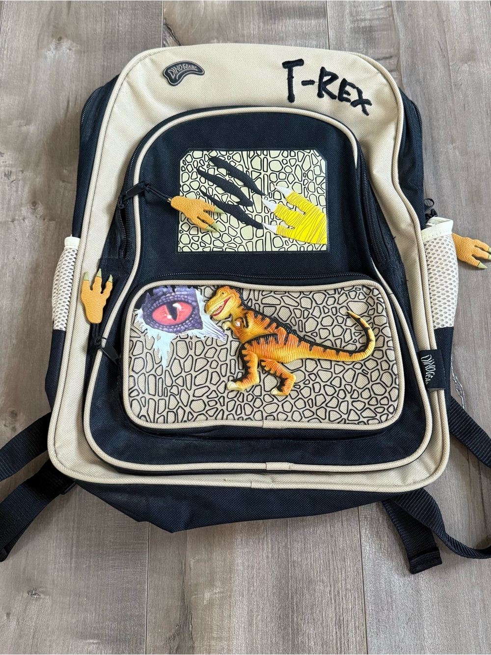 Dinogear T-Rex 3D Backpack Zipper Pockets Kids Back to School Adjust Dinosaur